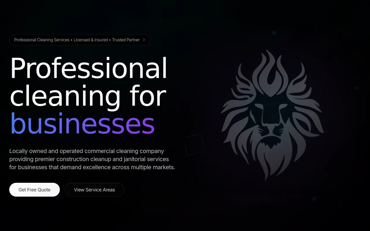 Imperial Cleaning Inc website homepage