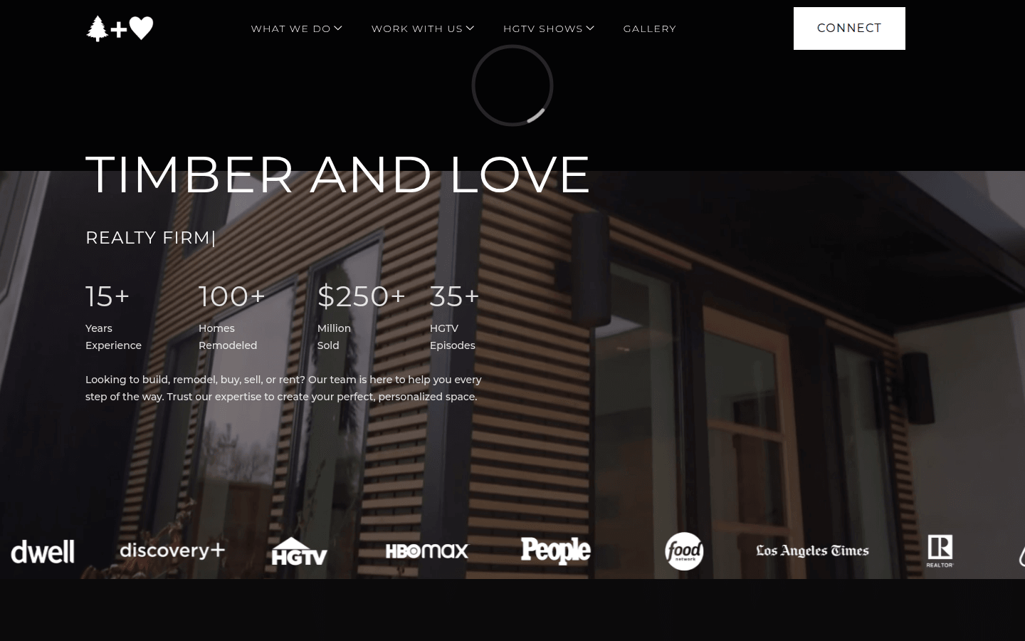 Timber and Love website homepage